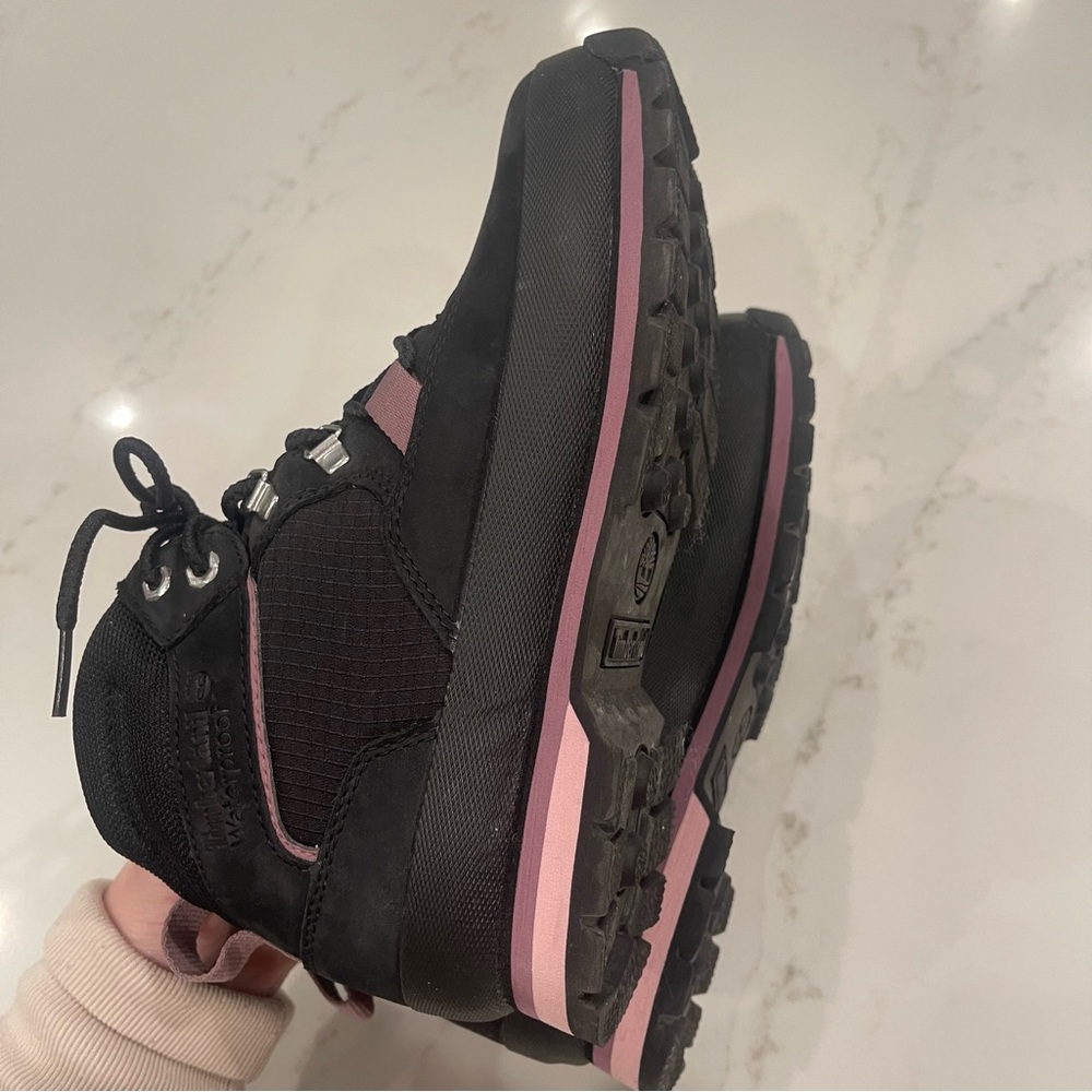 Like NEW! Timberland Women's Black and Pink Athletic Waterproof Boots - Picture 7 of 14